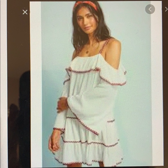 NWT Red Carter open shoulder Dress White XS - Picture 2 of 8